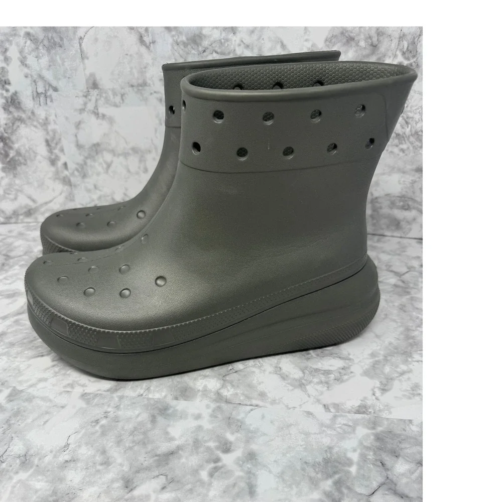 Rare Crocs‎ chunky platform Boot Sample Not For Resale green  M10 W12 Gorpcore